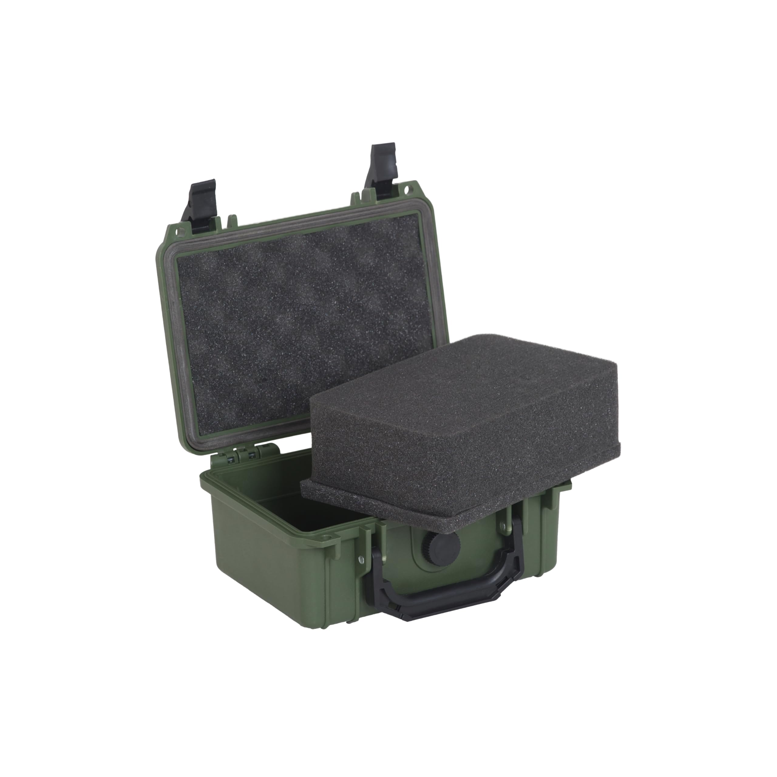 MEIJIA Waterproof Protective Hard Case,Camera Case with Customizable Foam, Fit use of Camera,Drones,Lens,8.12x6.56x3.56inches (Green) - Image 2