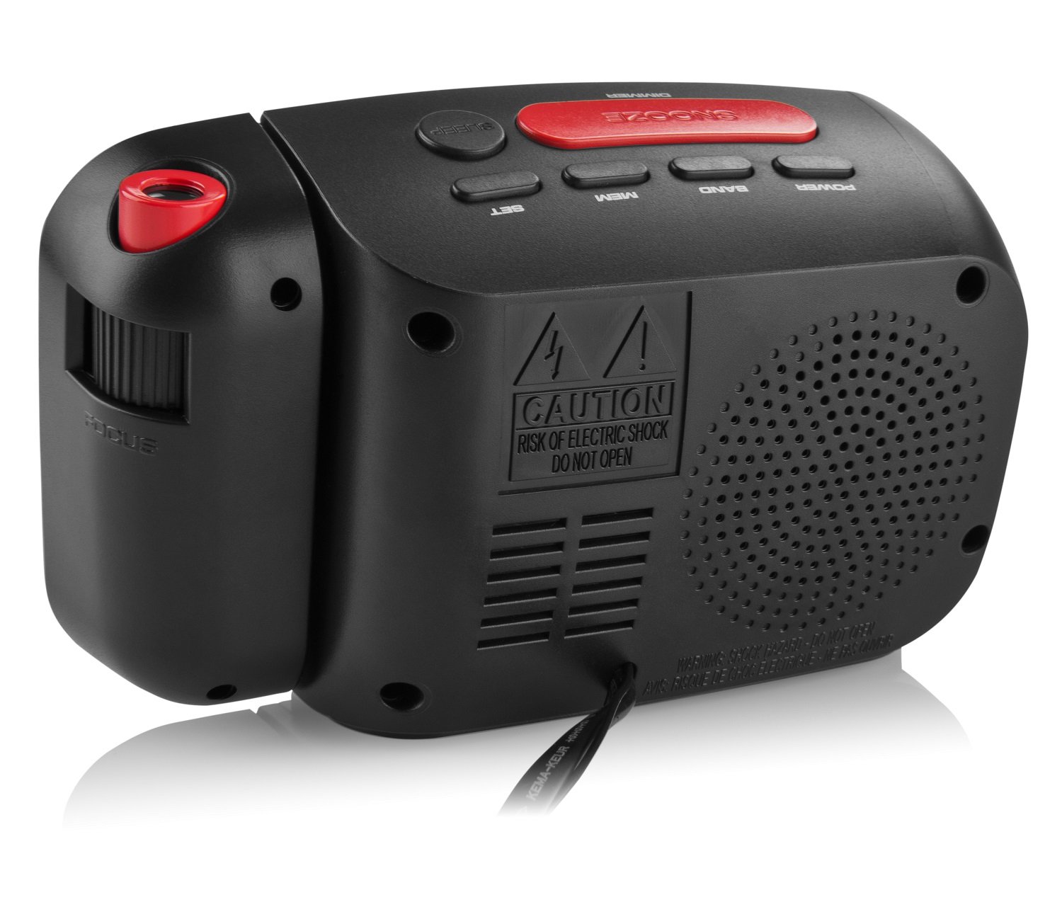 Hyundai Radiobudzik HYURAC481R I z projekcją czasu I FM/AM I radio I Budzik I Projektor czasu I Snooze