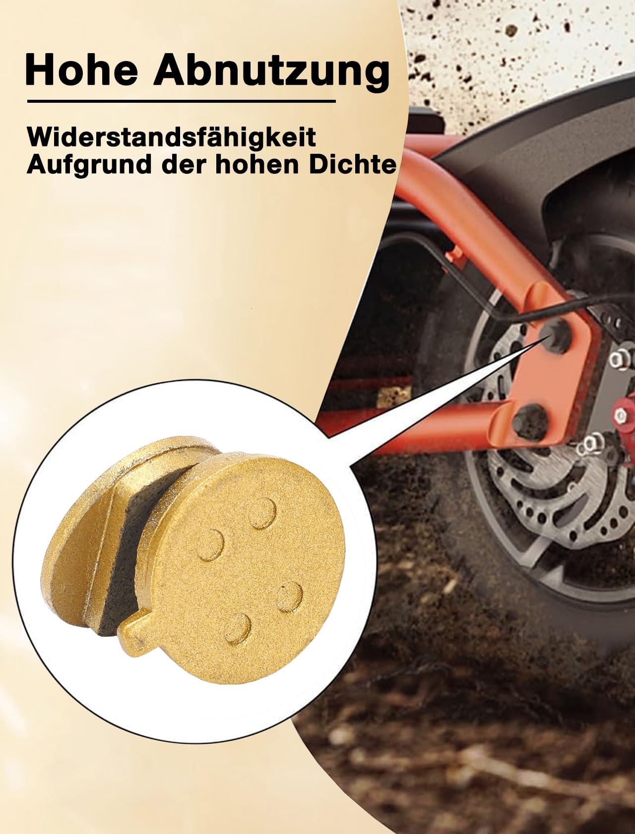 Pastiglie Freni Per Scooter Elettrico KUGOO M4/M4 Pro - 2 Coppie Semi-Metalliche, Frenata Affidabile - Foto 5