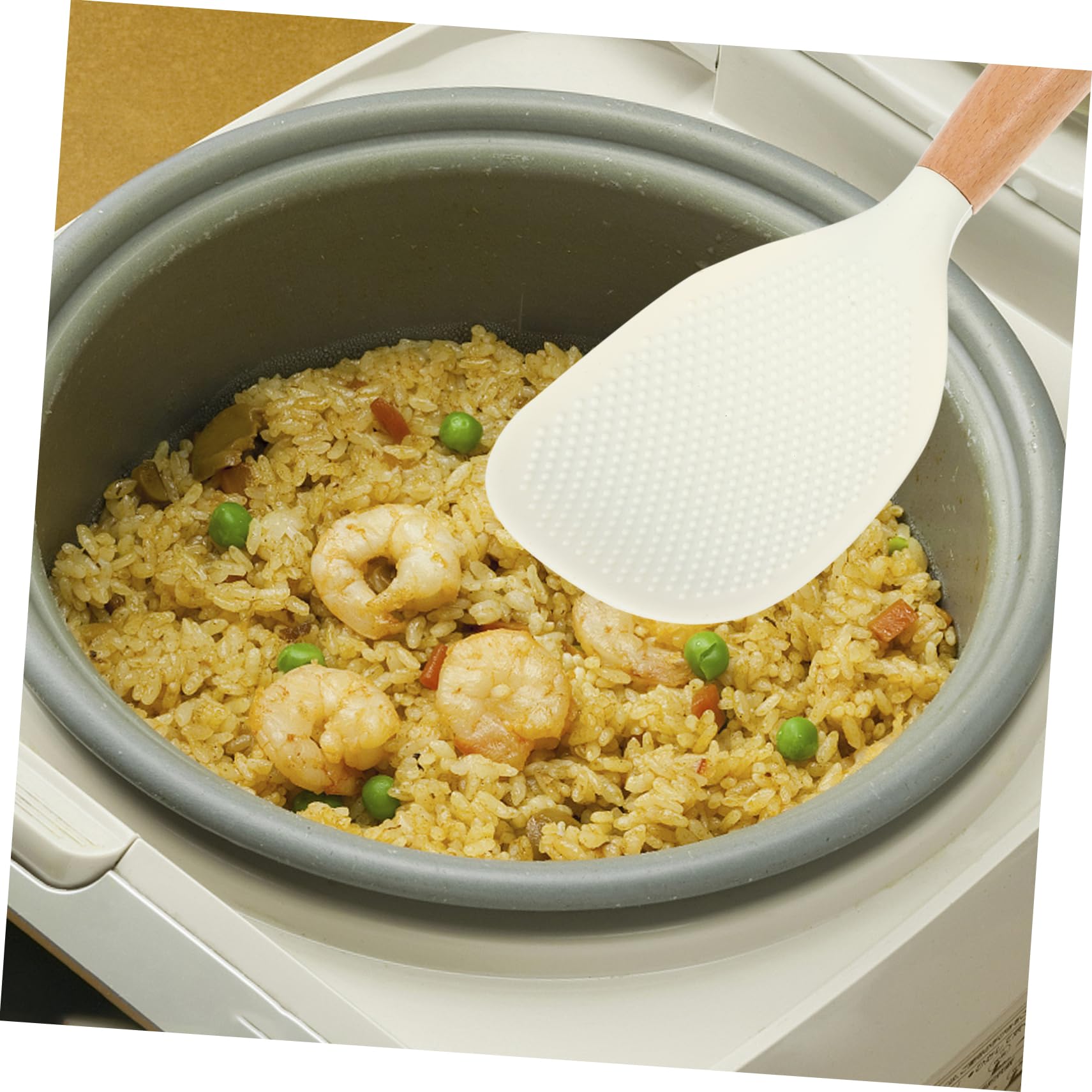 UTHCLO Ergonomic Rice Spoon Smooth Ladle for Soup Rice Kitchen Utensil for Home Restaurant Hotel