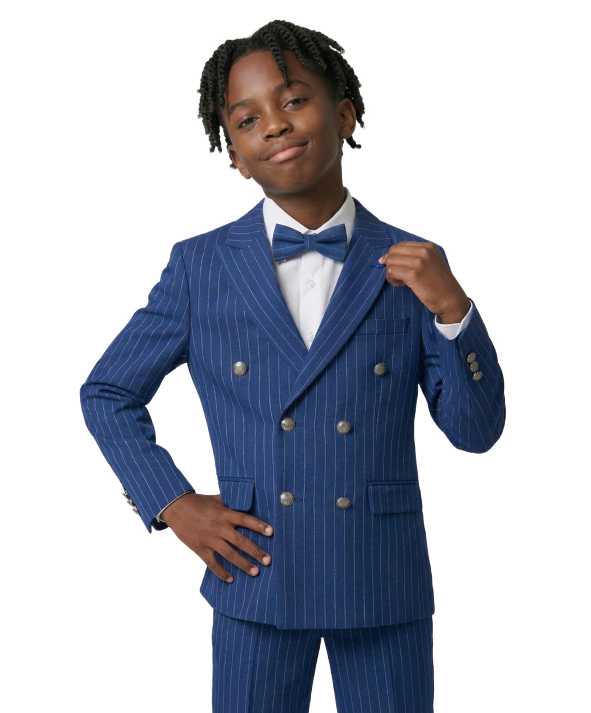 SIRRI Ragazzi Doppio Petto Gessato Vestito 3-6 Pezzi Matrimonio Prom Outfit