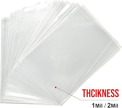 Miniatura 3 de 8NET - 5 x 10 pulgadas (caja de 1000) bolsas de plástico transparente de extremo abierto de 2 mil, peso medio, ideal para ropa, camisas, piezas,