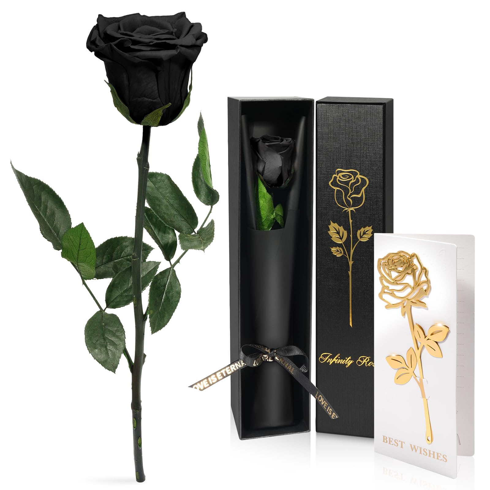 Yamonic Rosa Eterna Regalos Mujer, Rosa Eterna Natural Preservada Regalo Dia de la Madre Regalo Cumpleaños Mujer,Flores Preservadas con Tallo Regalo San Valentín Rosa Dia de la Madre — view 13