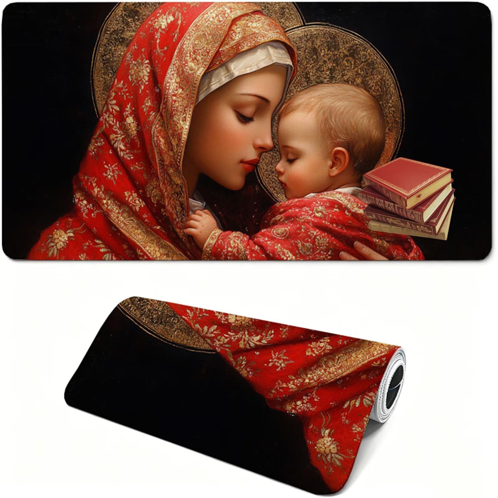Tapis de Souris, 1000 x 500 x 3 MM Tapis de Souris Noir, Grand Tapis Souris de Jeu avec Femme, Imperméable, Texturée Résistant à Usure Lavable, pour Gamer, la Maison et Le Bureau XF-418