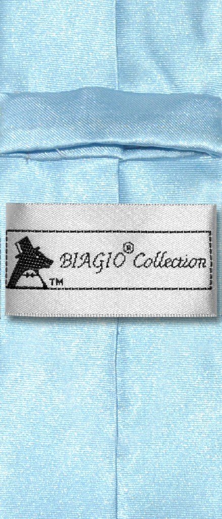 Biagio BOY'S NeckTie Solid BABY BLUE Color Youth Neck Tie
