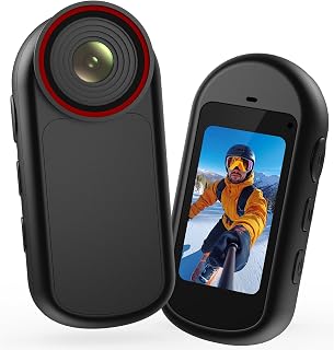 4K Mini Body Camera | 1.5" Screen | 6-Axis EIS Stabilization | WiFi APP | 1.13oz Magnetic Wearable Action Cam