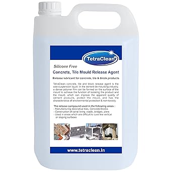 Tetraclean Silicone Free Concrete, Tile, blocks and Construction Mould Release Agent | Release Lubricants for Concrete, Tile and Block Products / 5L