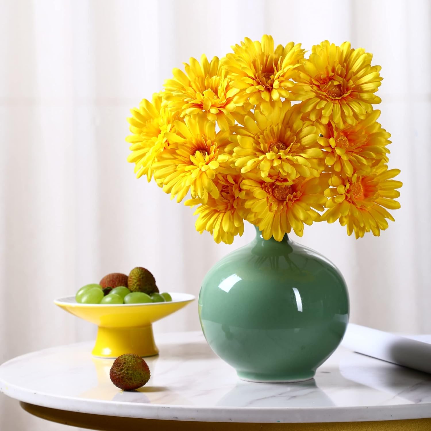 TOPIA Artificial African Daisies Flowers African Daisy Silk