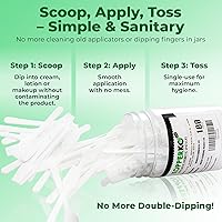 Vista 5 de Mini Skin Care Spatula (2.5", 100 Pack) - Small Spatula for Makeup, Creams & Crafts Makeup Applicator for Mixing, Cosmetic, Face Mask Disposable