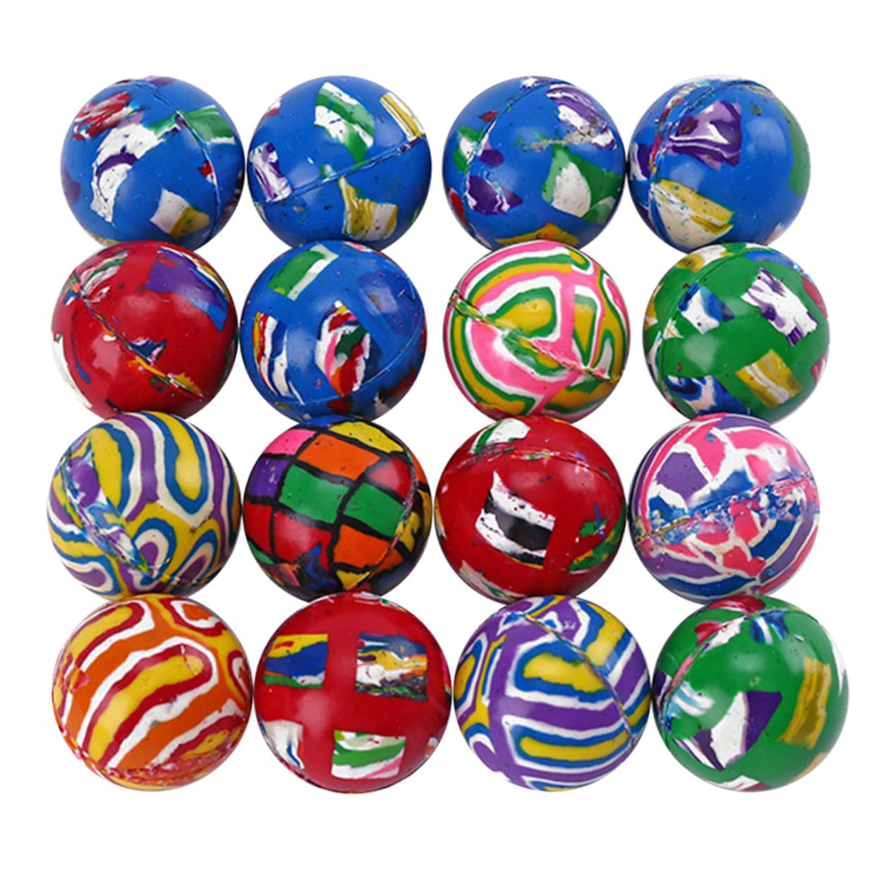 Toyvian Palline Rimbalzanti in Gomma 32mm, 100 Pezzi per Bambini | Confezione da 100, Forte Elasticità, per Compleanno e Distributori Automatici Stile Casuale