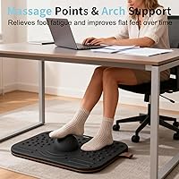 Vista 3 de Balance Board For Standing desk, 2-in-1 Dual-Sided Balance Stability Trainer & Anti-Fatigue Standing Mat,Calf Stretcher,Exercise Balance,For