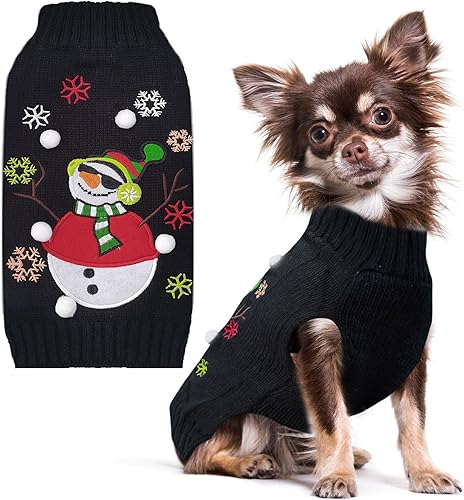 Miniatura 8 de PETCARE Disfraz de Navidad para perro, chaleco lindo de oso a rayas rojas, ropa cálida de invierno para perros pequeños, medianos y grandes, gatos,