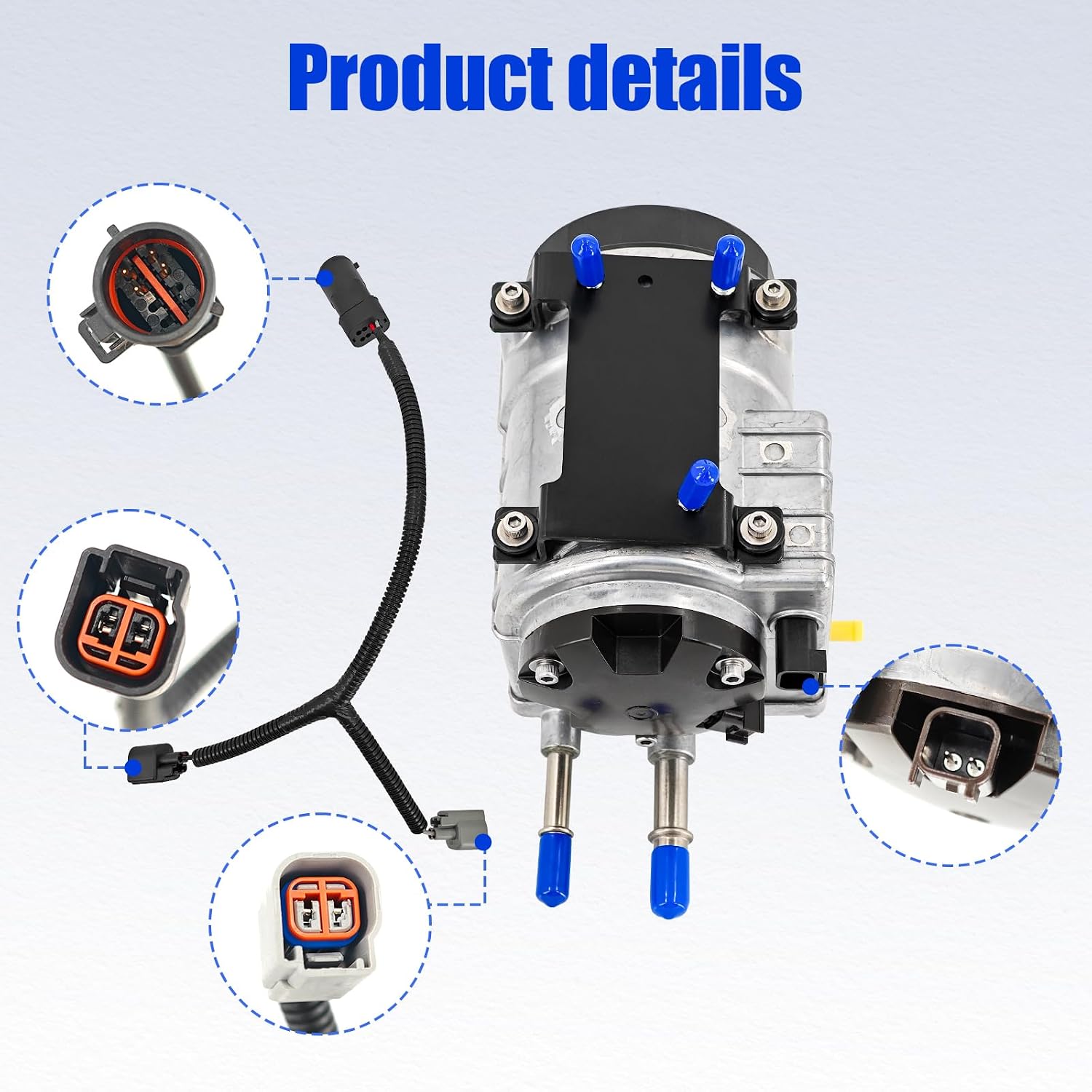 8C3Z9G282A Fuel Pump Assembly compatible with Ford F-250 F-350 F-450 F-550 Super Duty 2008 2009 2010 6.4L V8 Diesel Only Fuel Pump with Filter In-Line 8C3Z-9G282-A PFB95 FTP6