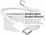 USB C Câble de charge rapide (2 Pack 10FT+6FT) Compatible avec Apple iPhone 17 air/ 16/15 pro max/Plus, longue USB C à USB Cordes de chargeur de type C 10 pieds pour Apple iPhone air/17/16/15.