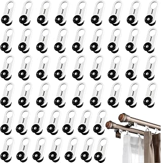 Pack of 50 Curtain Track Rollers-Curtain Track Gliders, Suitable for Double Row Ceiling Curtain Track-Sliding Curtain Track,Curtain Rail Track Suitable,Double Track Curtain Rail,for Home and Office