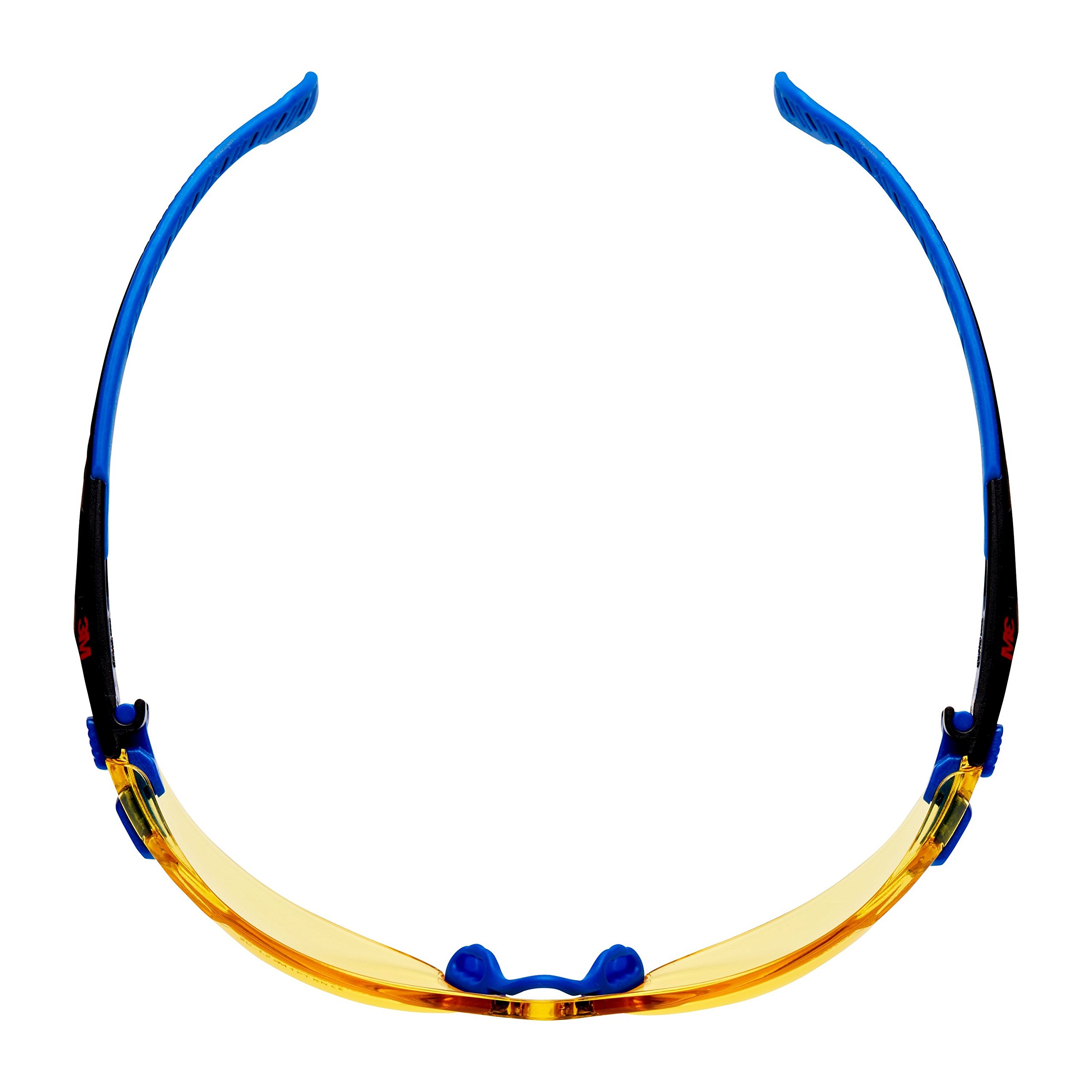 3M Solus Safety Glasses, Blue/Black frame, Scotchgard Anti-Fog, Amber Lens, S1103SGAF-EU - Image 4