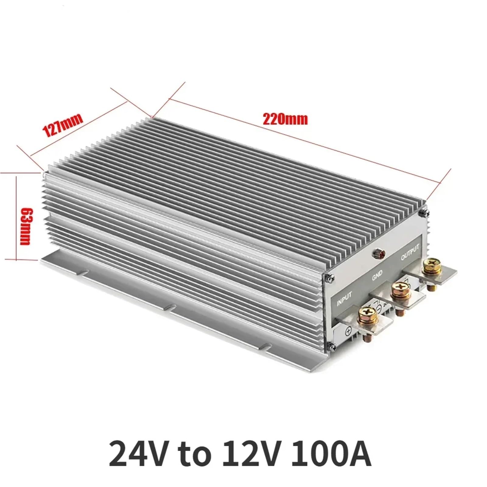 1 x regulator napięcia 24 V do 12 V, 24 V, 12 V, 85 A-200 A, moduł przetwornicy napięcia DC (24 V do 12 V, 100 A)