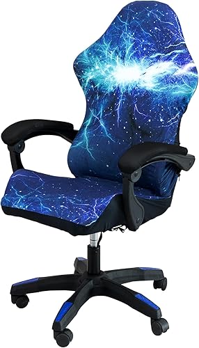 Fundas para sillas de juegos, impresión 3D, de una pieza, ajuste universal, funda de asiento para silla de juegos con reposabrazos y funda