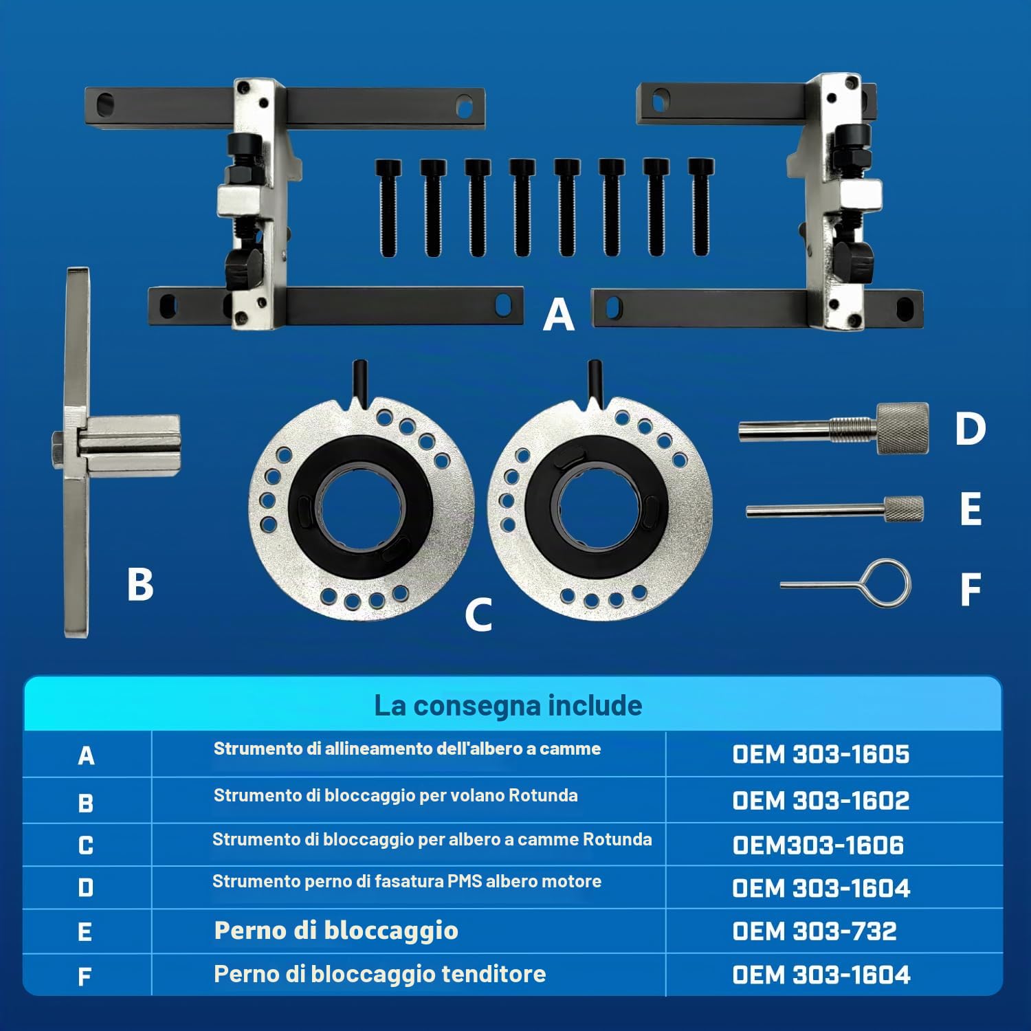 Kit Messa in Fase Motore, Strumenti per allineamento Albero a camme Compatibile con FO-rd Fie-Sta 1.0 ECOBOOST SCTi