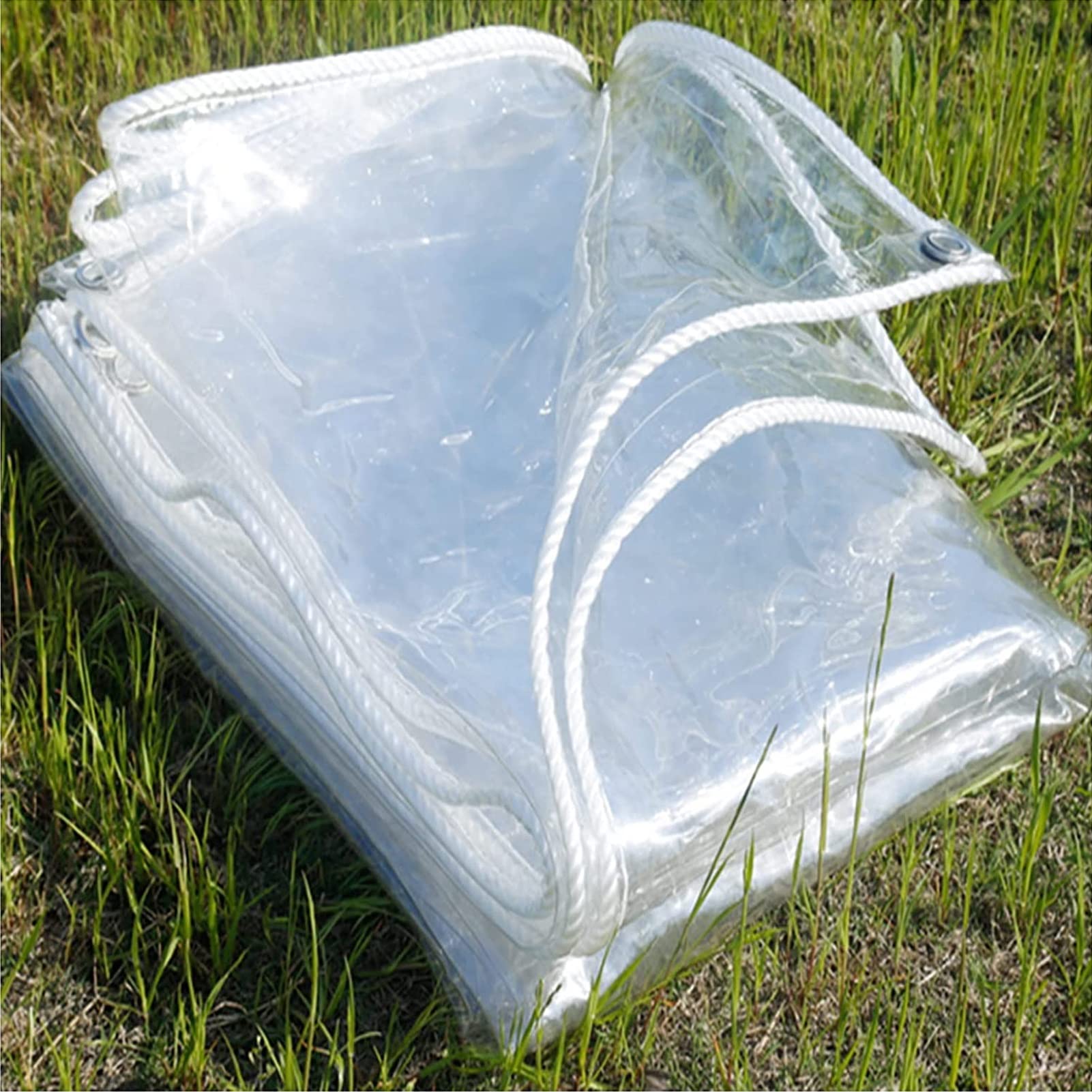 Telone trasparente resistente impermeabile in PVC trasparente per mobili da campeggio, tenda a baldacchino, telo antipolvere e antipioggia