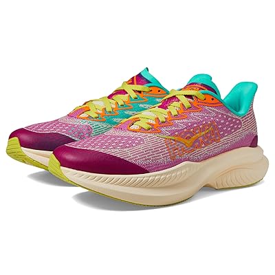Hoka Kids Mach 6 (Big Kid) Kids Shoes Fuchsia/Electric Aqua