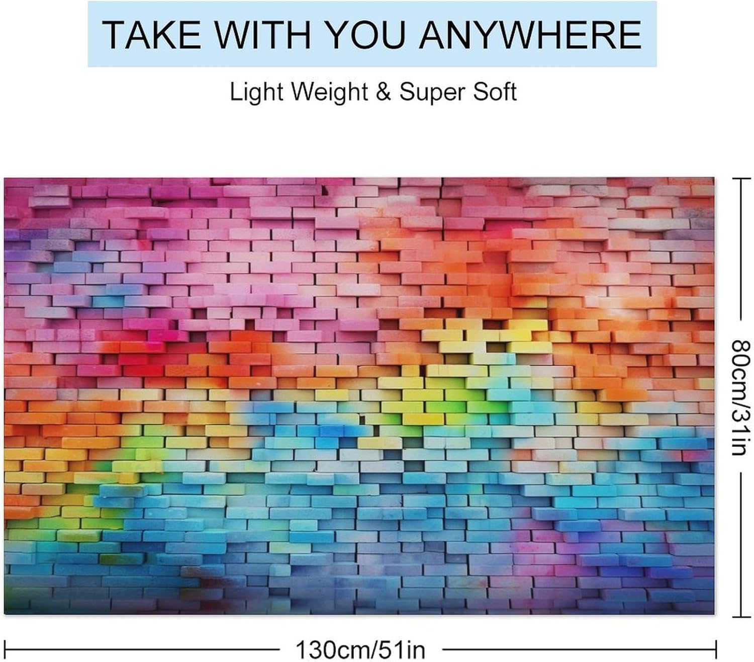 Swimming Towel, Colorful Wall Printed Fashion Towel,Portable Towel,Durable Towel