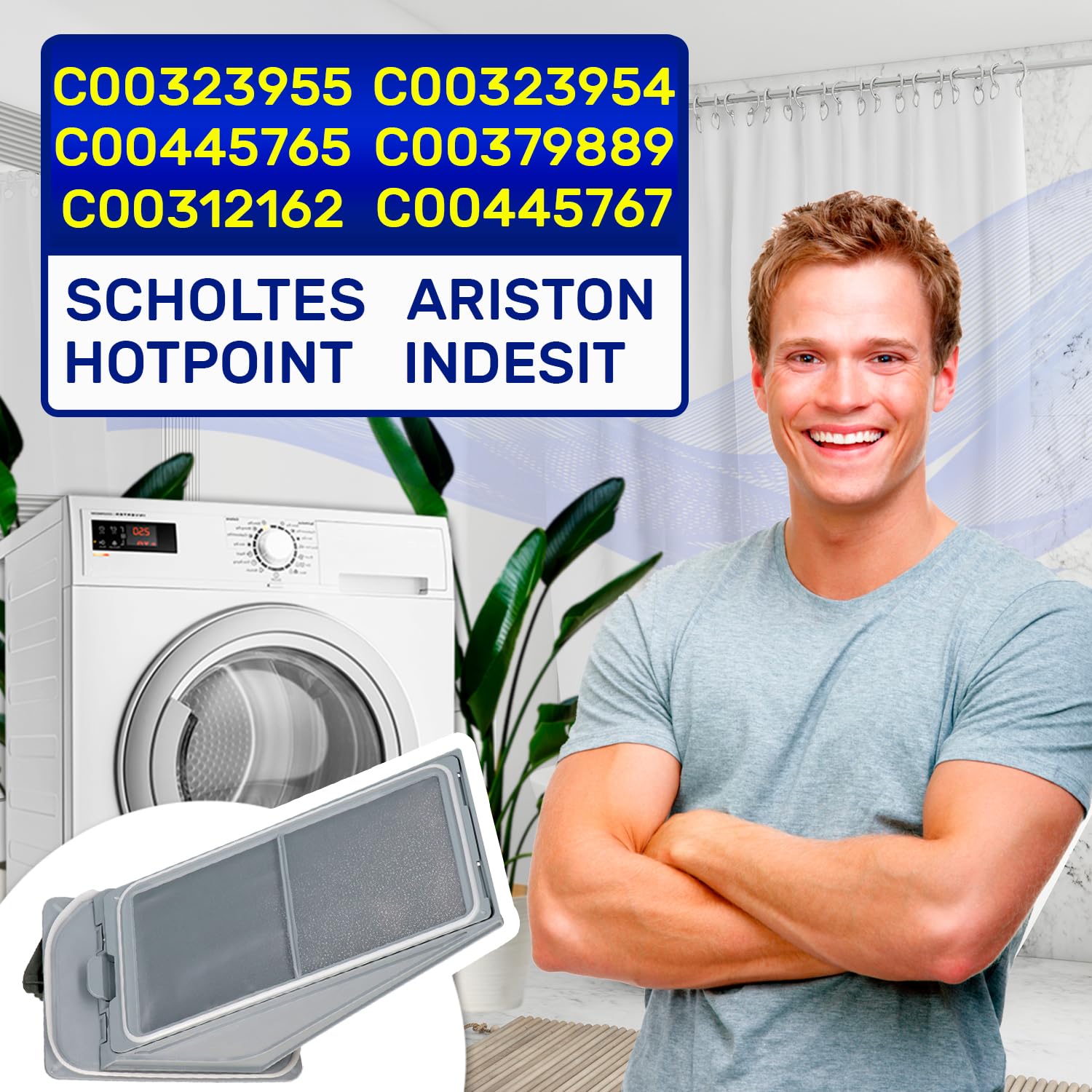 Filtro Lanugine Per Asciugatrici Indesit Hotpoint Aqualtis Serie - Foto 5