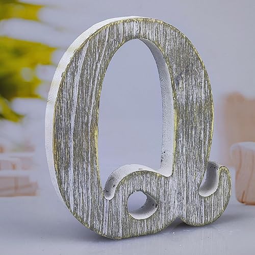 Miniatura 10 de WOODOUNAI Letras de madera rústica sin terminar de 8 pulgadas para decoración de pared, letras decorativas de pie en rodajas, decoración de tablero