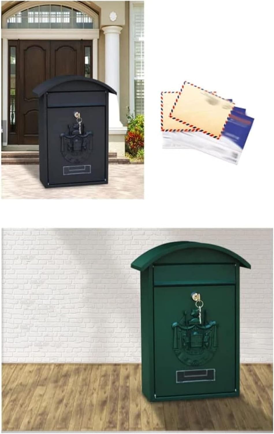 Wall-Mount Mailboxes Metal Large Mailbox Posts Mailboxes for Outside Locking Mailbox Covers