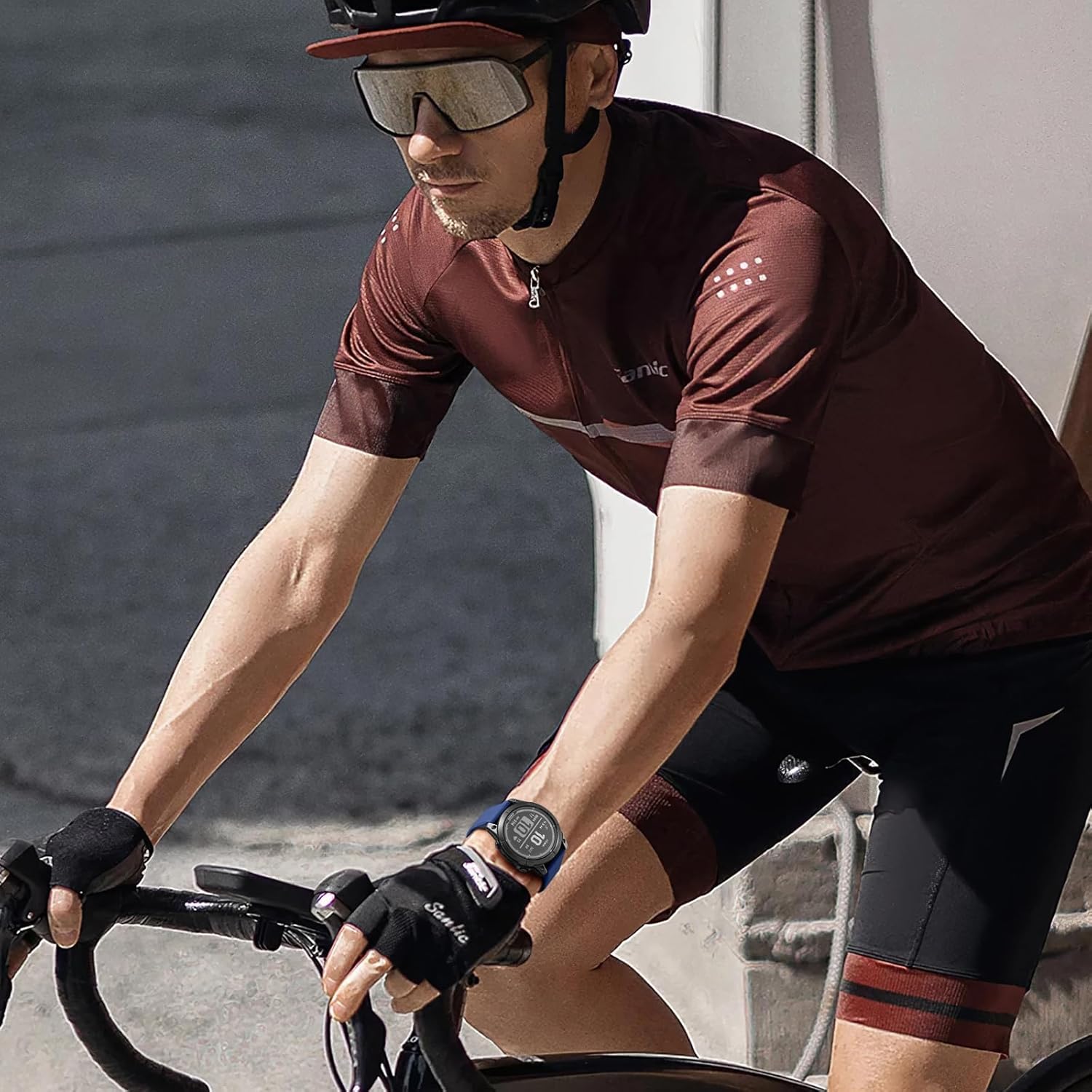 SNBLK Silicone Magnetic Watch Band Compatible with Garmin Fenix 5/6/7, Fenix 6/7 Pro, Fenix 5 Plus Strap for Men Women, Sport Solo Loop 22mm Bands for Garmin Instinct/Epix/Forerunner/Quatix/Approach