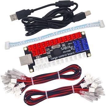 SJ@JX Arcade LED DIY Kit USB Encoder Board Controller Button Joystick LED 5V Power SANWA