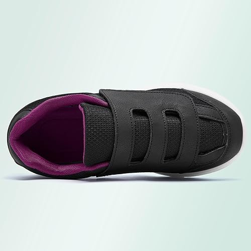 Miniatura 7 de alcubieree Zapatos para diabéticos para mujer, de ancho extraancho, ortopédicos, con cierre ajustable, para pies hinchados, edema, ligeros,