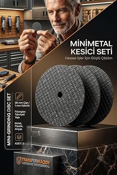 Transformacion 38mm Fiberglas Takviyeli Metal Kesme Diski Seti, 1mm Kal nl k, Grav r Aletleri ile Uyumlu, 3 Adet