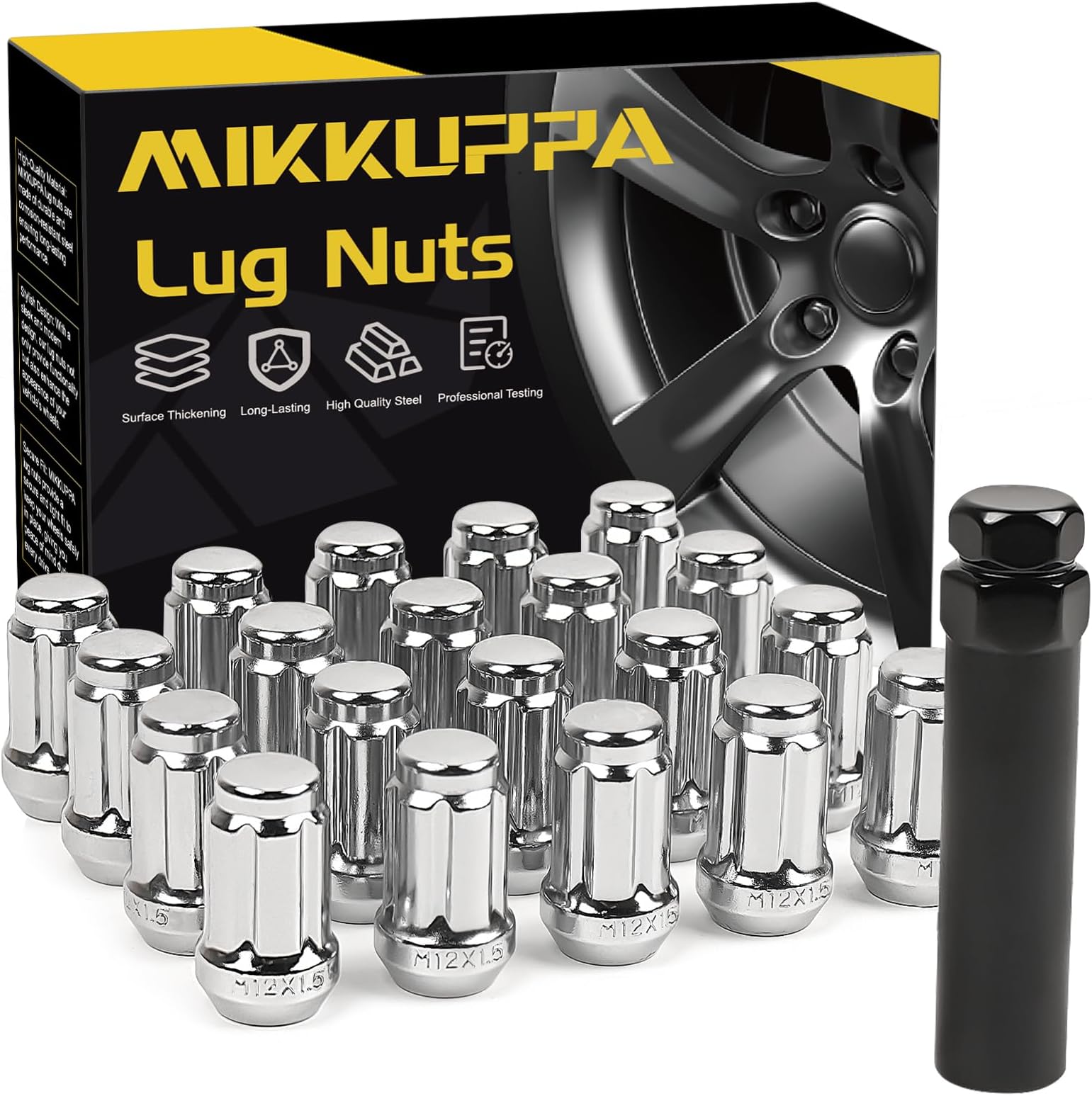 Purchase Lug Nuts Bulge Acorn 1/2" Lugs Nut 20 GM Ford Solid 1Pc In EZ - Foto 5