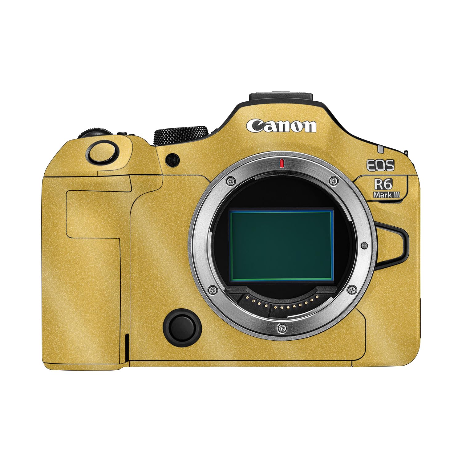 Glossy Glitter Camera Skin Compatible with Canon EOS R6 Mark III (2025) - Solid Marigold - Premium 3M Vinyl Protective Wrap Decal Cover - Easy to Apply | Crafted in the USA by MightySkins