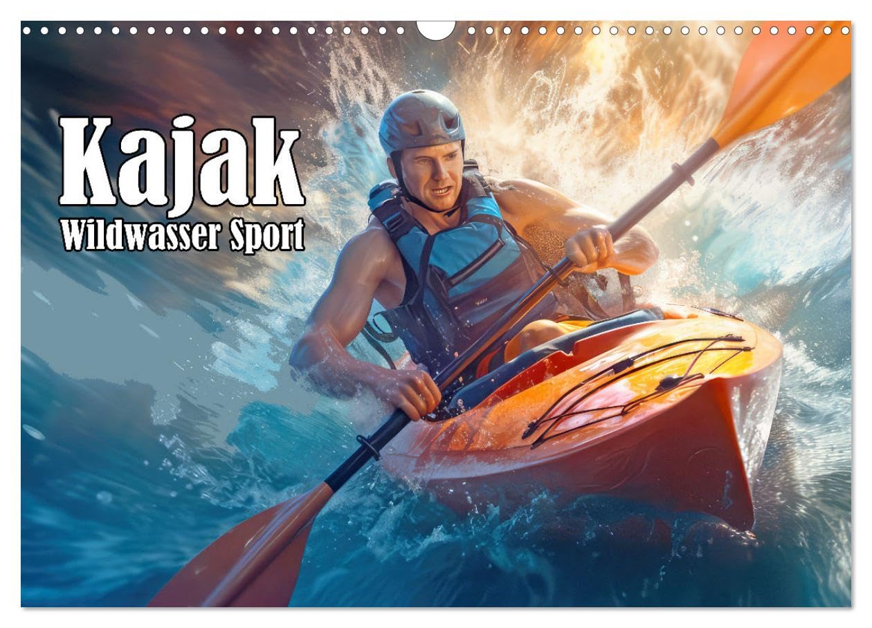 Kayak White Water Sport UK-Version (Wall Calendar 2026 DIN A3 Landscape), CALVENDO 12 Month Wall Calendar