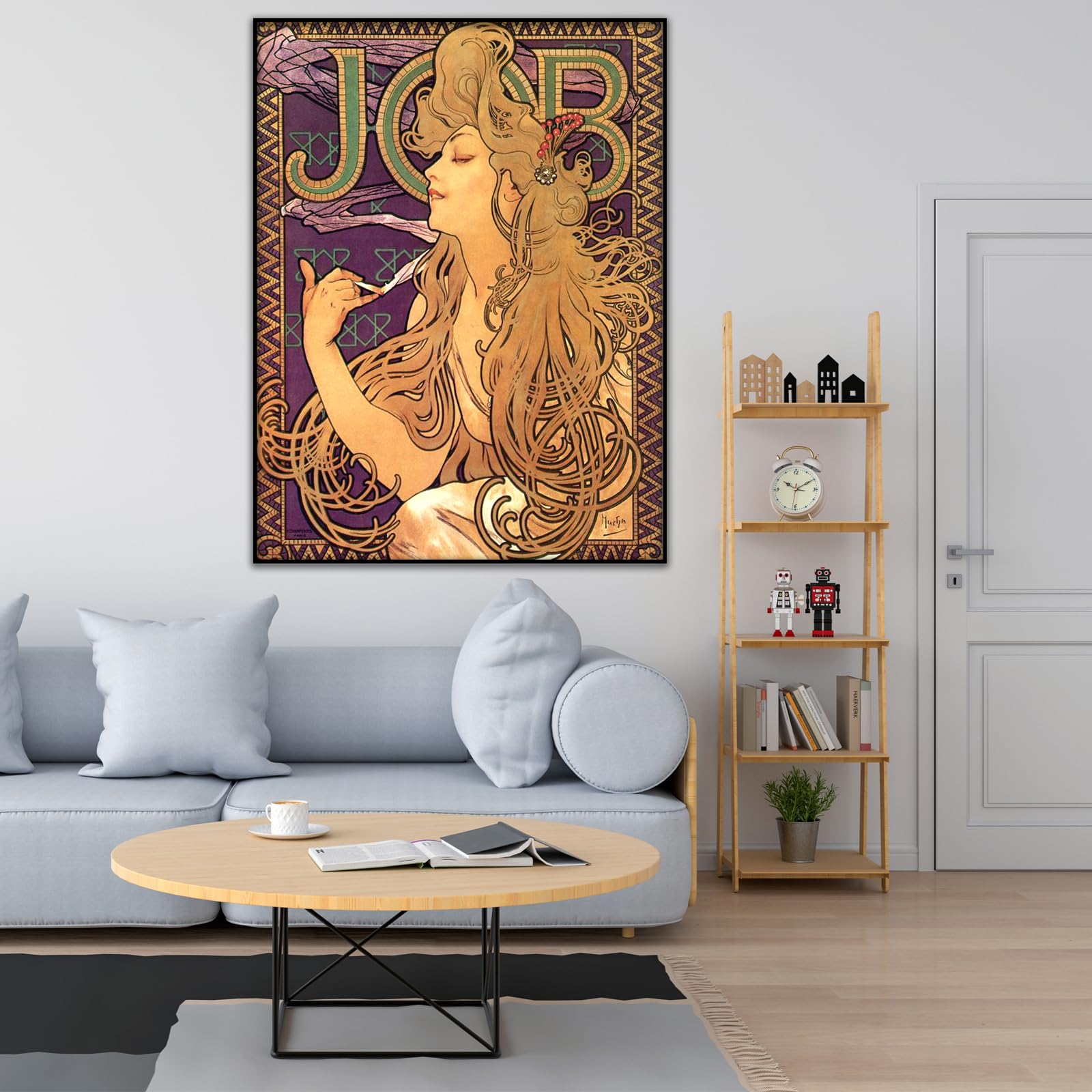 alphonse mucha cigarette File:Alphonse - Advertisment for Job cigarettes, 1896.jpg The posters robust construction ensures it not only enhances rooms but also stands the test of time A playful halo of smoke