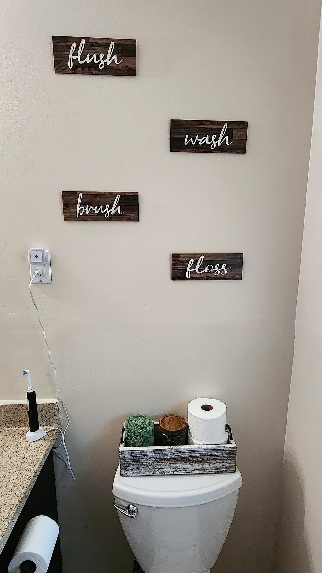 2/mo Finance 4 Pieces Farmhouse Bathroom Wall Decor Wash Signs