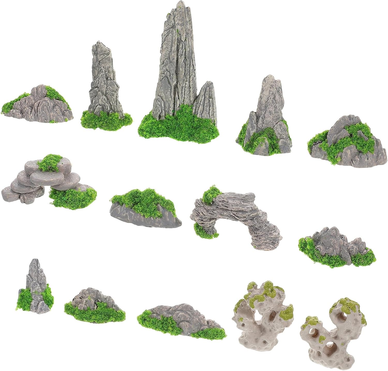 14pcs Resin Miniature Garden Figurines Xmas for DIY Micro Landscapes