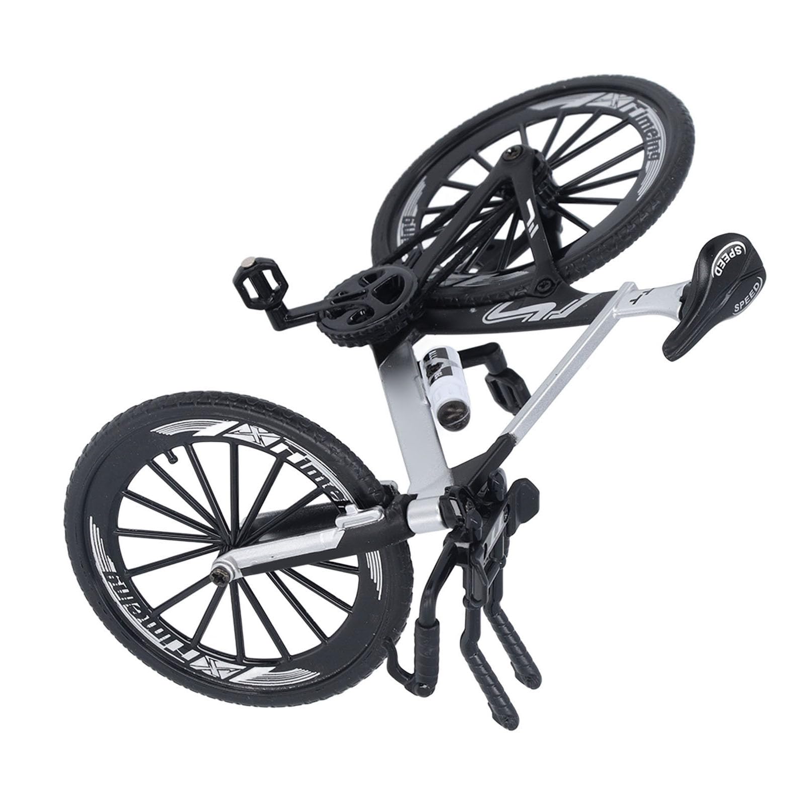 Keenso Mini Bicicleta de Carretera, Modelo de Bicicleta de Metal, Decoracin de Escritorio, Manualidades para Amantes del Ciclismo (en y Negro