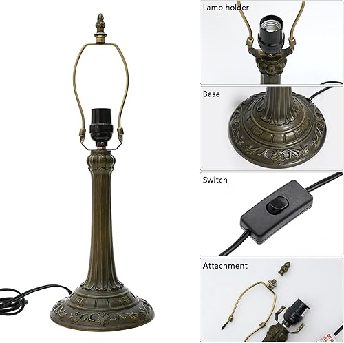 Miniatura 6 de Lámpara Tiffany estilo libélula verde, lámparas de cristal verde azulado, lámpara de mesita de noche para dormitorio, oficina, manualidades,