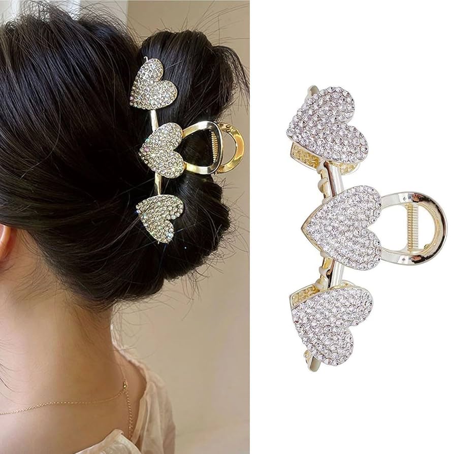 Amazon.com : Pearls Heart Hair Clips Valentines Day Hair