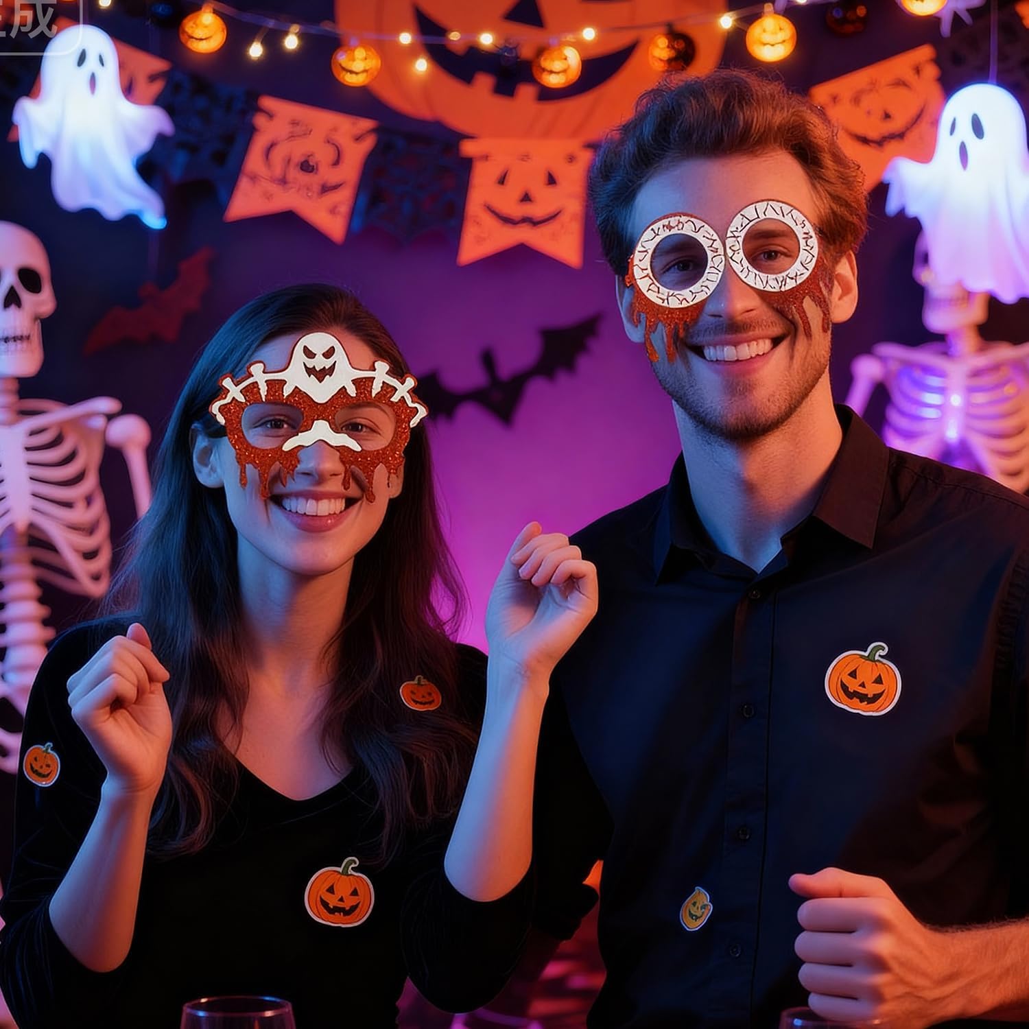 6 Pcs Halloween Glasses Set, Perfect for Party Decor and Halloween Gifts for Women and Adults