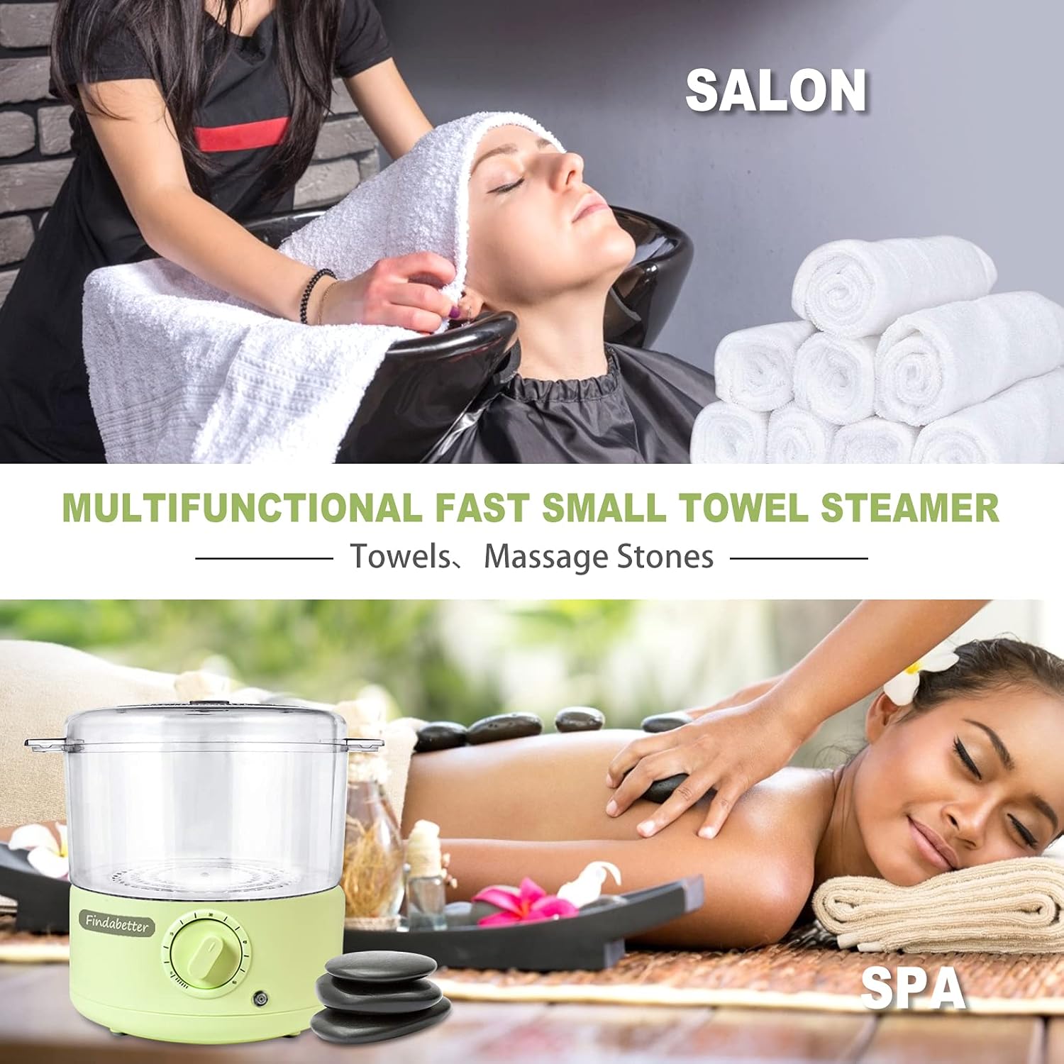 Mini Hot Towel Steamer and Warmer, Moist Towel Fast Heater with Auto-Off Function When Lack of Water, 60 Minutes Timer, 400W : Beauty & Personal Care