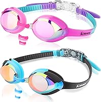 Vista 11 de Gafas de natación Keary Kids para niños pequeños, niños y jóvenes (3-12), antiniebla, impermeables, anti-UV, visión clara, gafas de piscina