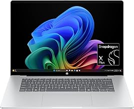 HP OmniBook 5 PC AI de 16 pulgadas de próxima generación, pantalla táctil 2K, Snapdragon X Plus X1P-42-100, 16 GB de RAM, SSD de 512 GB, GPU Qualcomm Adreno, Windows 11 Home, PC Copilot+, Glacier