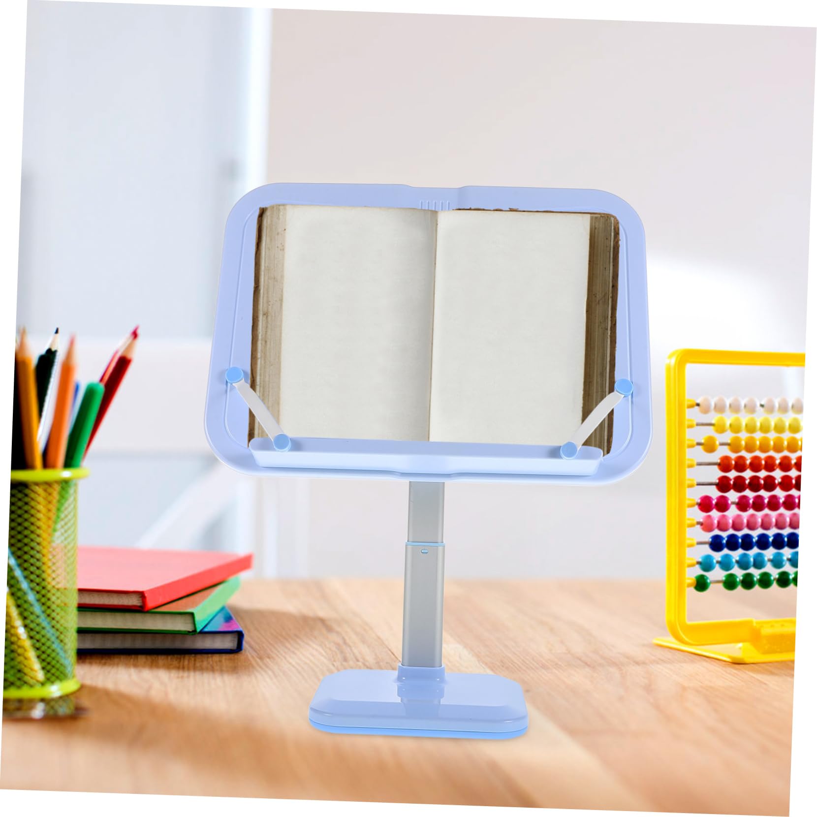 Leggio Pieghevole Regolabile Supporto per Libri con Clip Leggio da Scrivania per Lettura Supporto Portatile per Libri di Cucina e Testi
