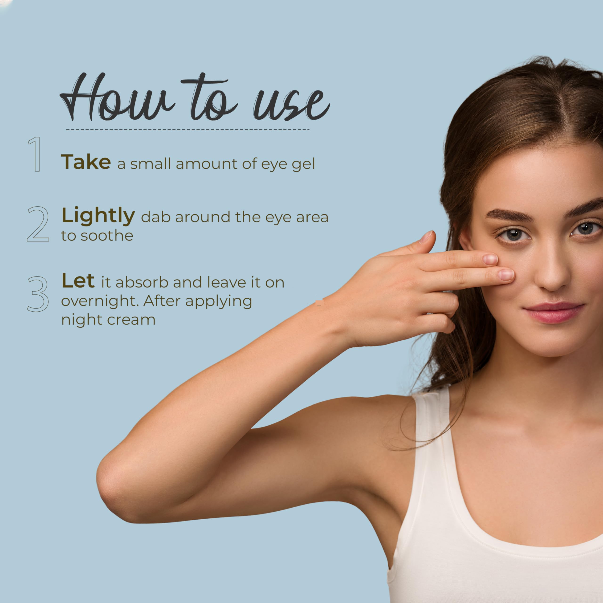 Mint Magic Eye Gel for Dark Circles, Puffiness & Wrinkles 50 gm | Anti-Wrinkle Under Eye Cream with Hydrating Herbal Formula | AYUSH Certified for Men & Women — Amazon image 4