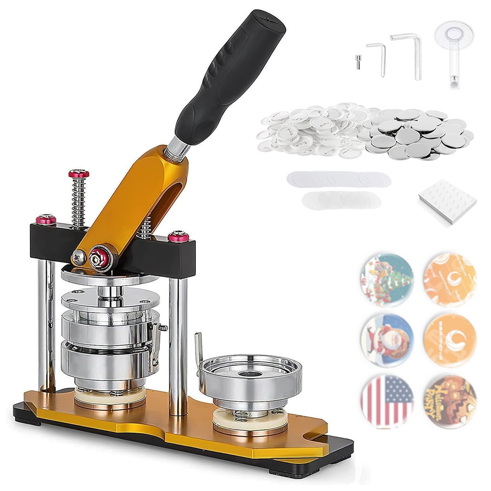 Amazon.co.jp: 缶バッジマシーン 缶バッジメーカー 手芸 diyバッジ 