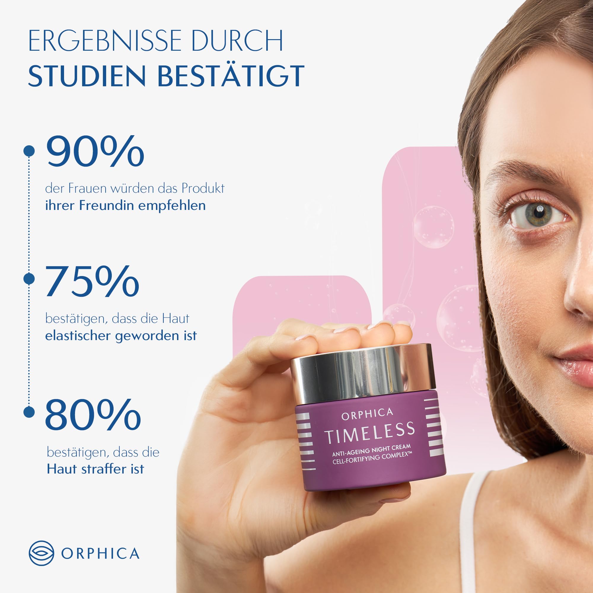 Orphica Timeless Anti-Aging-Nachtcreme 50 ml - Regenerierende Nachtpflege für Frauen - Feuchtigkeitsspendende Gesichtspflege - Straffende Creme gegen Hautalterung und Falten